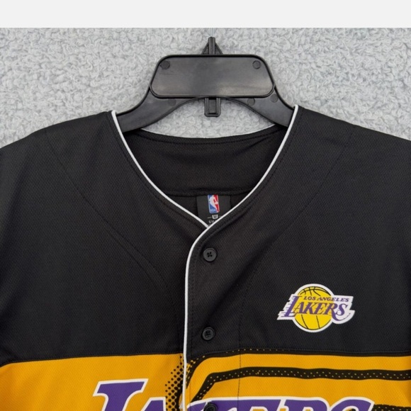 Lakers Black and Gold Button-Up Jersey - Picture 2 of 6